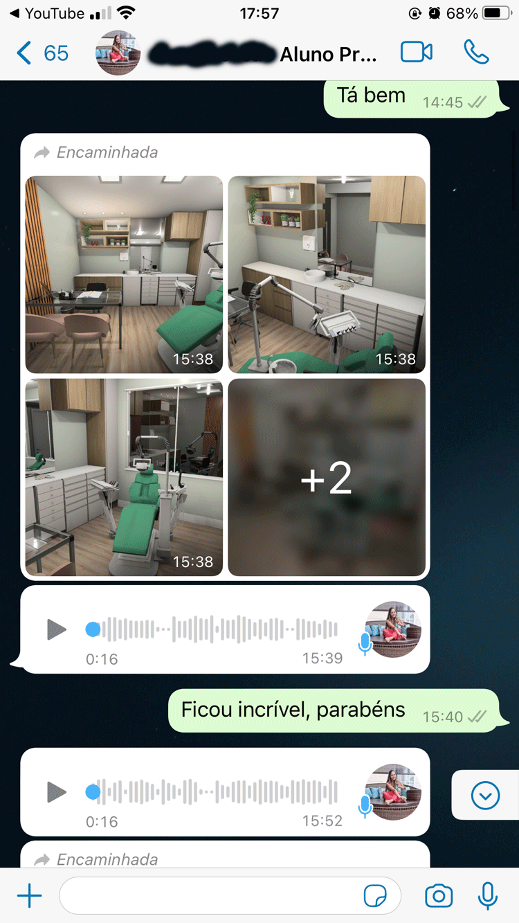 Conversa WhatsApp Aluno