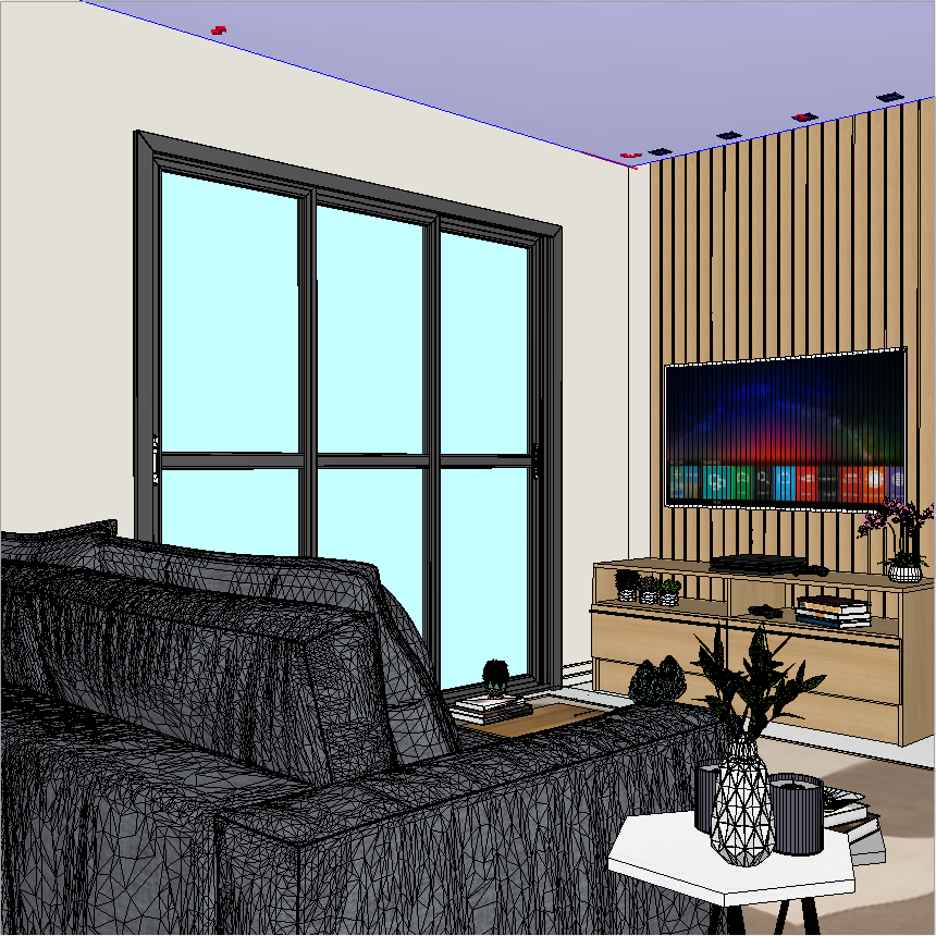 Projeto de cozinha planejada feita no Promob