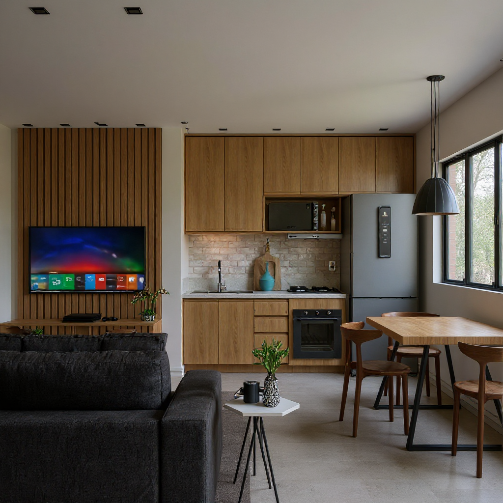 Projeto de cozinha planejada feita no Promob