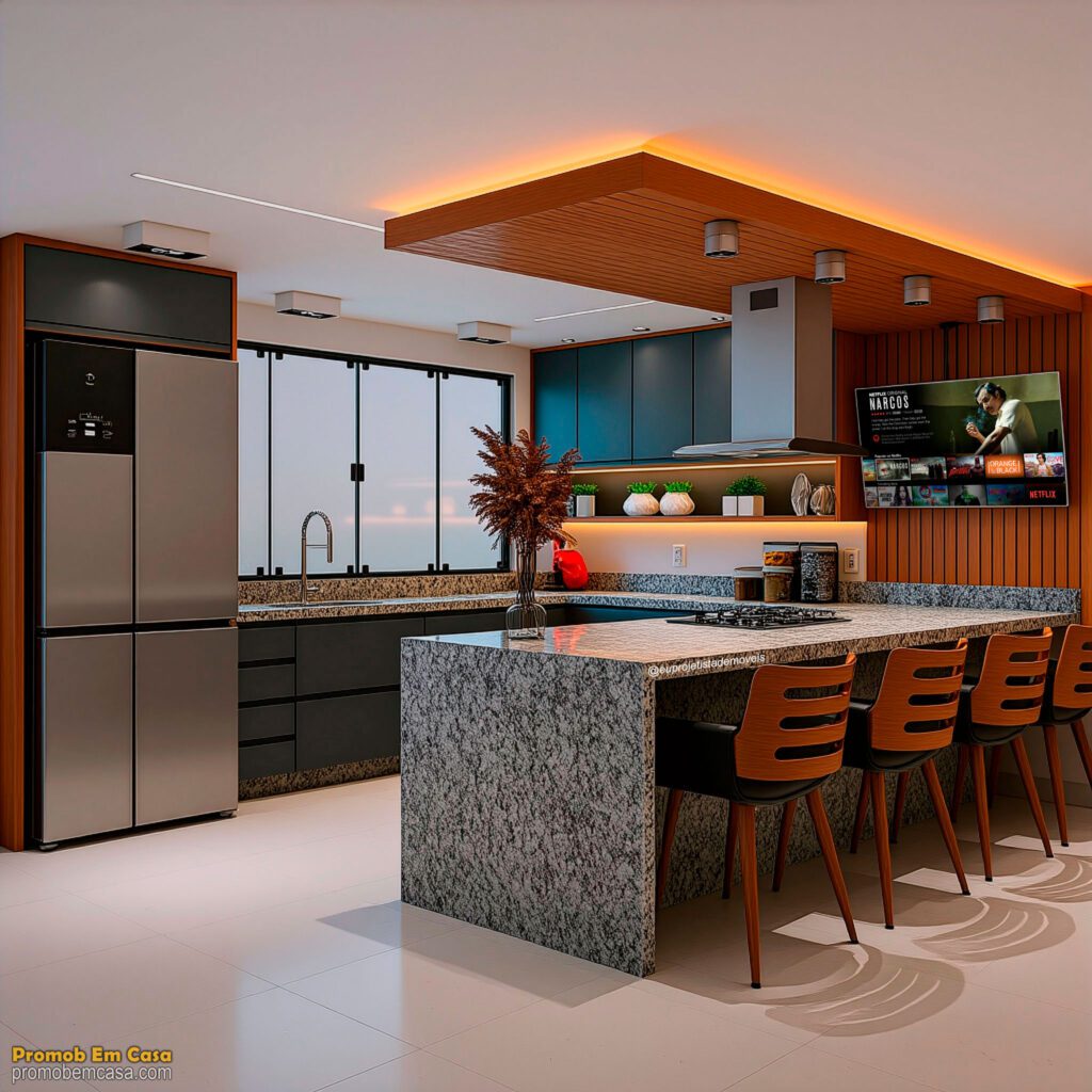 Projeto de Cozinha Feita no Promob Com Real Scene