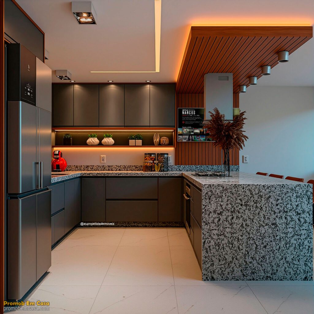 Projeto de Cozinha Feita no Promob Com Real Scene