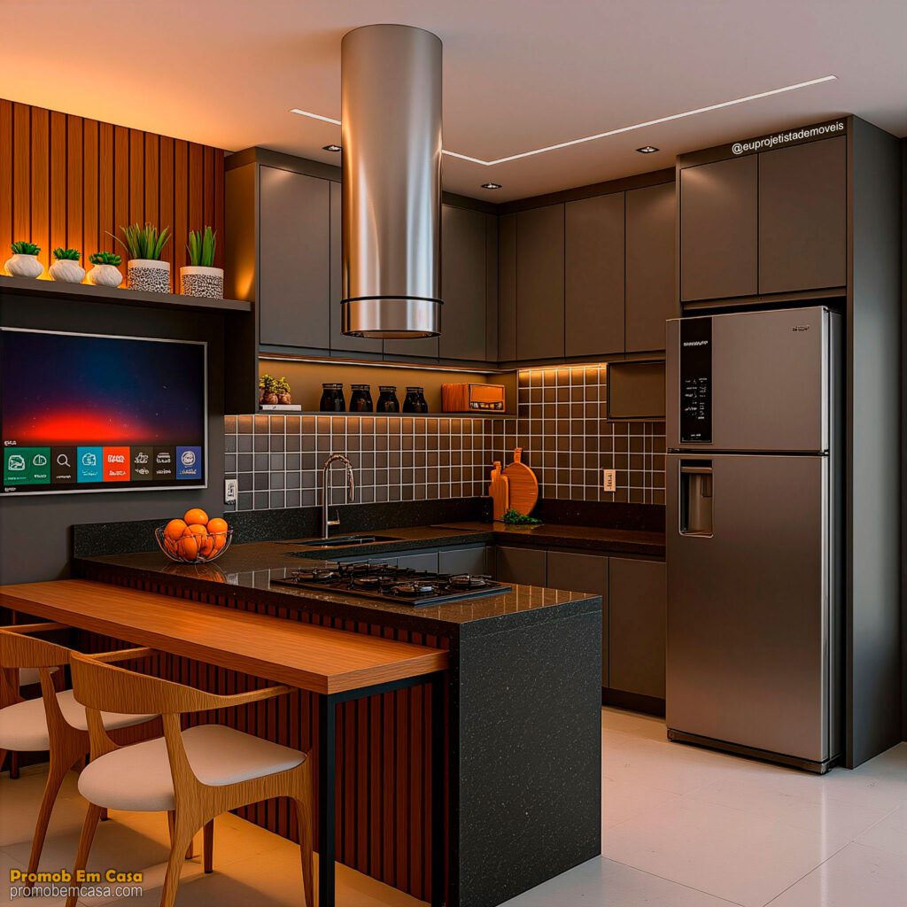 Projeto de Cozinha Feita no Promob Com Real Scene