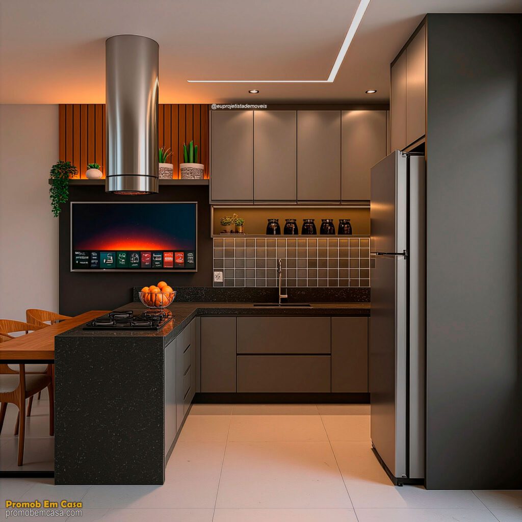 Projeto de Cozinha Feita no Promob Com Real Scene